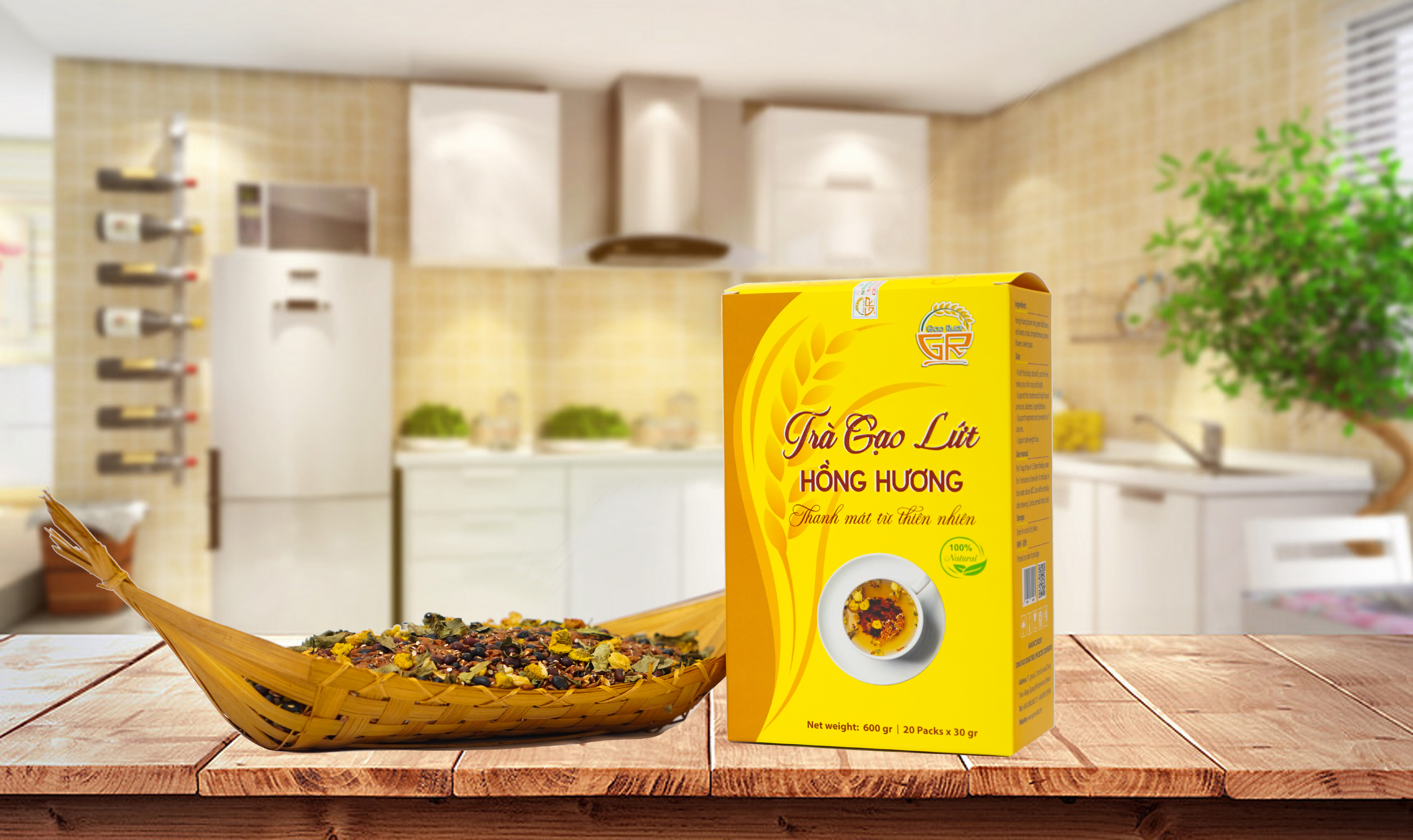 Trà gạo lứt Hồng Hương